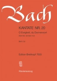 Bach: Cantata No 20 (O Ewigkeit, du Donnerwort) published by Breitkopf - Vocal Score