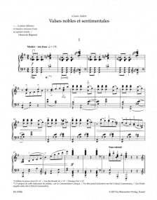 Ravel: Valses nobles et sentimentales for Piano published by Barenreiter