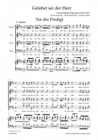 Telemann: Gelobet sei der Herr, der Gott Israel (TVWV 1:602/1216) published by Barenreiter Urtext - Vocal Score