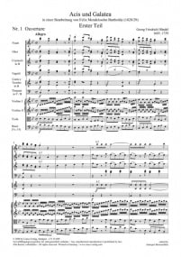 Handel: Acis And Galatea published by Carus - Full Score