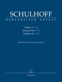 Schulhoff: Sonatas for Piano No's 1 - 3 published by Barenreiter