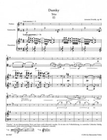 Dvorak: Dumky Trio Op 90 published by Barenreiter