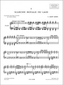 Saint-Saens: Le Carnival Des Animaux Piano Solo published by Durand