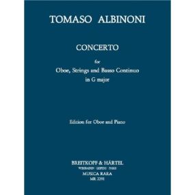 Albinoni: Concerto in G Major for oboe & piano published by Breitkopf