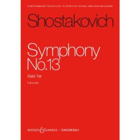 Shostakovich: Symphony No.13 In Bb minor Op.113 (Study Score) published by Sikorski / Boosey & Hawkes