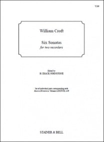 Croft: Six Sonatas for Two Recorders published by Stainer & Bell