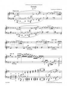 Beethoven: Sonata in F Minor Opus 57 (Appassionata) for Piano published by Barenreiter