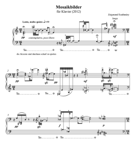 Szathmry: Mosaikbilder for Piano published by Barenreiter