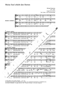 Praetorius: Meine Seele erhebt den Herren SATB published by Carus