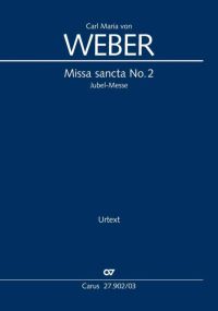 Weber: Missa sancta No 2 Vocal Score published by Carus