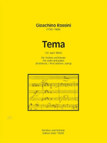 Rossini: Tema for Violin published by Dohr