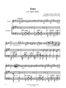 Rossini: Tema for Violin published by Dohr