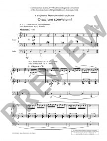 Hakim: O sacrum convivium for Organ published by Schott