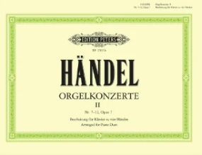 Handel: Organ Concertos Volume 2 for Piano Duet published by Peters