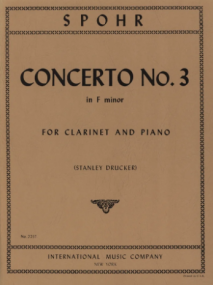 Spohr: Concerto No 3 in F minor for Clarinet published by IMC