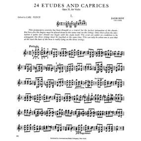 Dont: Etudes and Caprices Opus 35 for Violin published by IMC (Flesch)