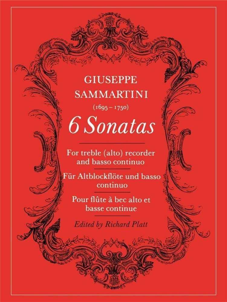 Sammartini: 6 Sonatas for Treble Recorder published by Faber