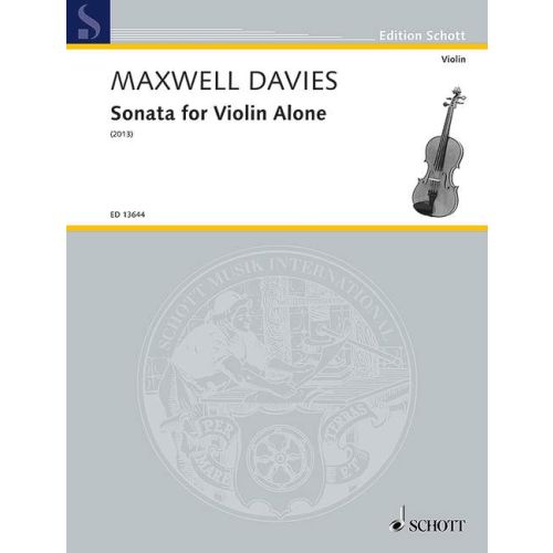 Maxwell Davies: Sonata for Violin Alone published by Schott