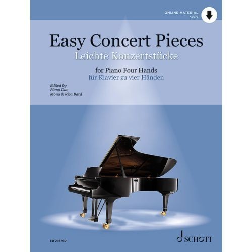 Easy Concert Pieces - Piano Four Hands published by Schott (Book/Online Audio)