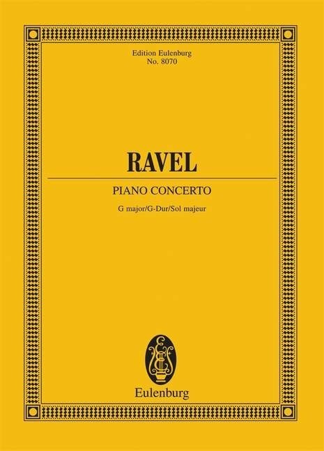 Ravel: Piano Concerto G major (Study Score) published by Eulenburg