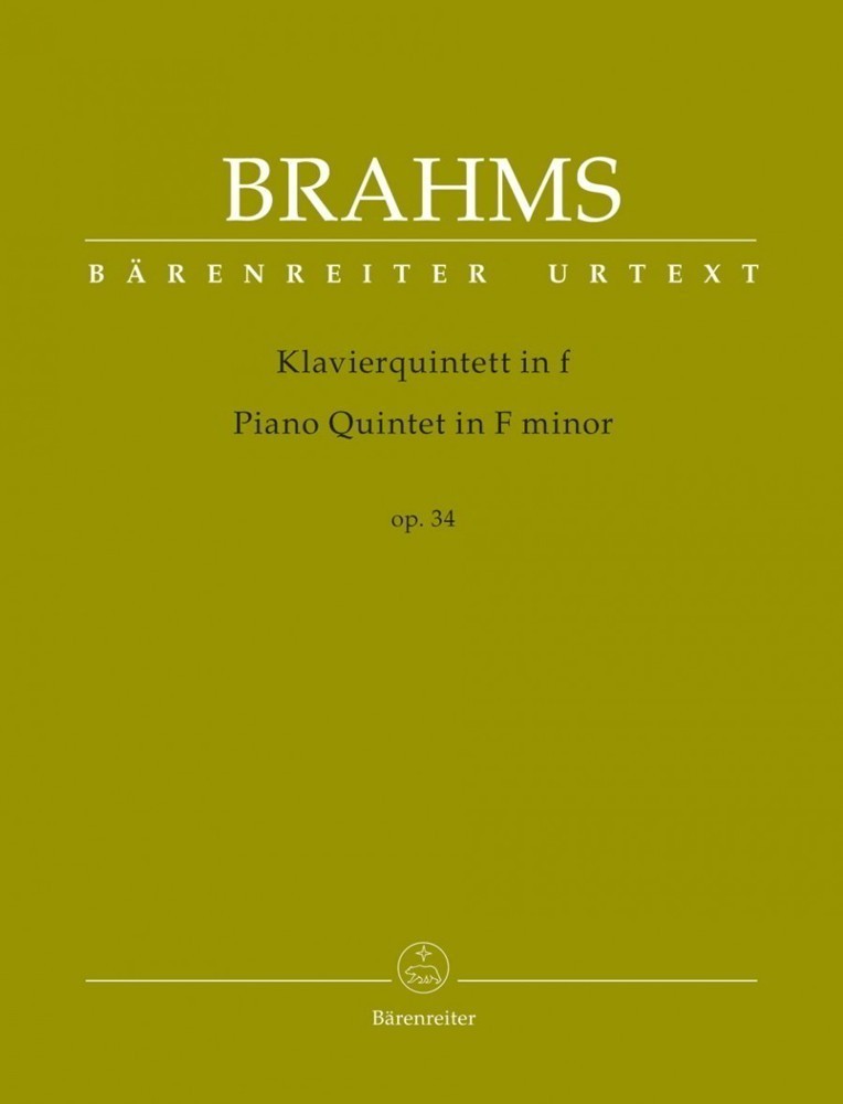 Brahms: Piano Quintet in F minor Opus 34 published by Barenreiter