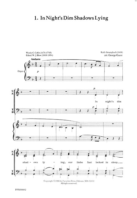 Guest: Two Advent Carols & A Lullaby SATB published by Paraclete