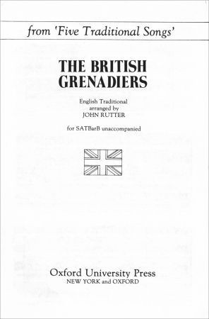 Rutter: The British Grenadiers SATBB published by OUP