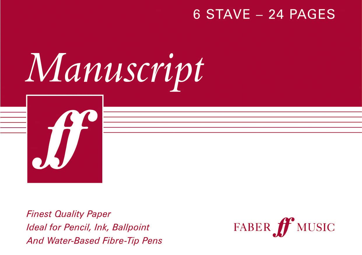 Faber Manuscript Book A5 6 Stave 24 pages