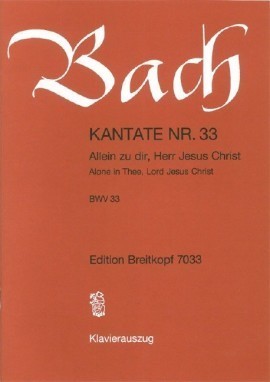 Bach: Cantata No 33 published by Breitkopf & Hartel - Vocal Score