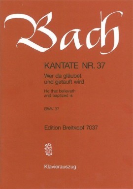 Bach: Cantata No 37 published by Breitkopf & Hartel - Vocal Score