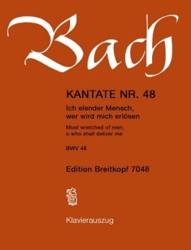 Bach: Cantata No 48 published by Breitkopf & Hartel - Vocal Score