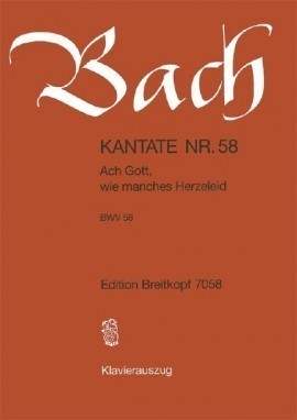 Bach: Cantata No 58 published by Breitkopf & Hartel - Vocal Score