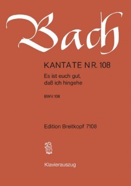 Bach: Cantata No 108 published by Breitkopf & Hartel - Vocal Score