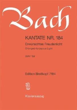 Bach: Cantata No 184 published by Breitkopf & Hartel - Vocal Score