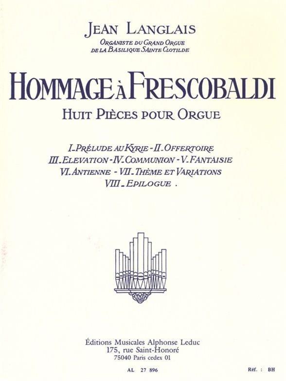 Langlais: Hommage a Frescobaldi for Organ published by Leduc