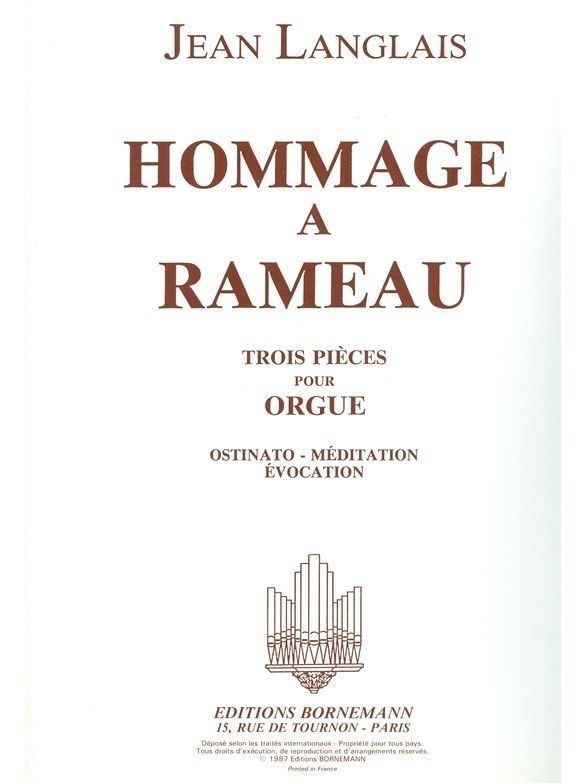 Langlais: Hommage a Rameau for Organ published by Leduc