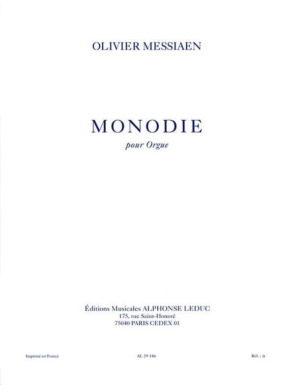 Messiaen: Monodie for Organ published by Leduc