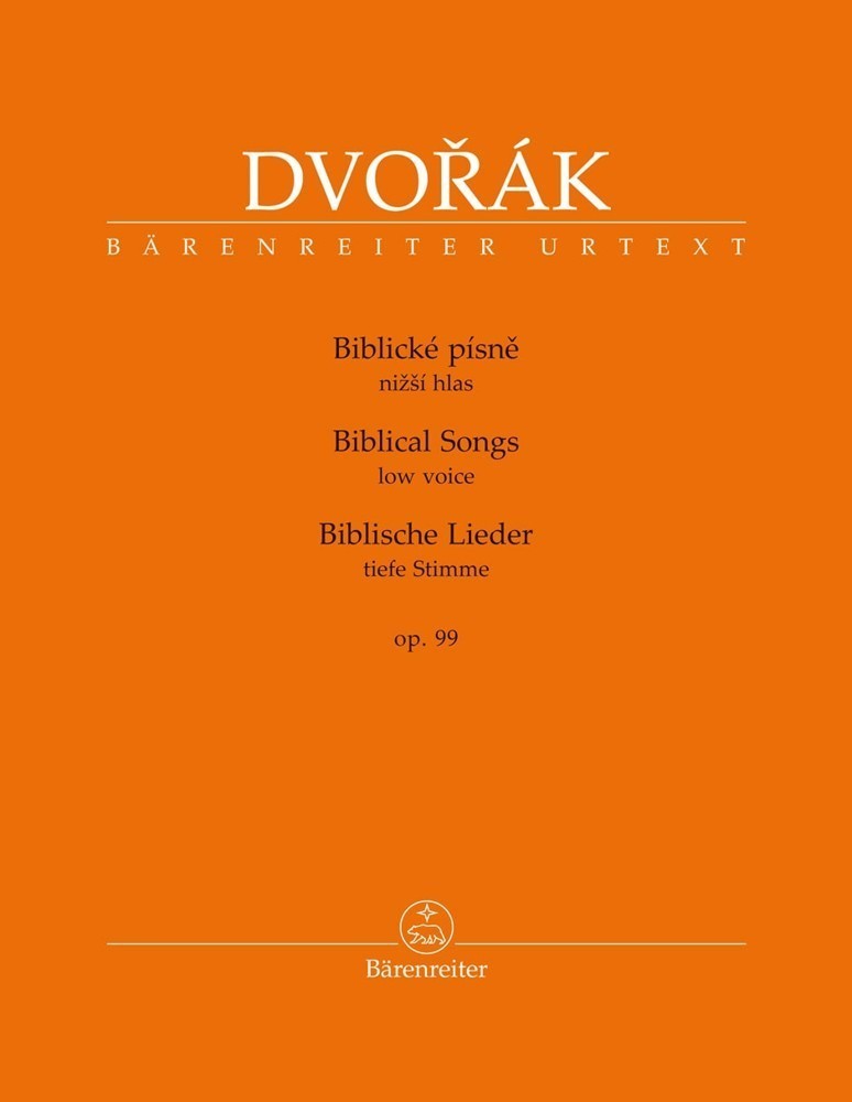 Dvorak: Biblical Songs Opus 99 for Low Voice published Barenreiter