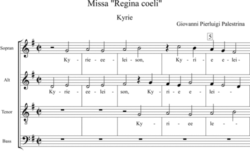 Palestrina: Missa 'Regina coeli' SATB published by Breitkopf