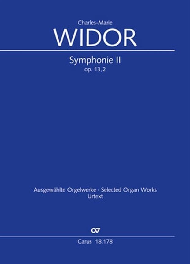 Widor: Symphonie No. 2 Opus 13 for Organ published by Carus Verlag