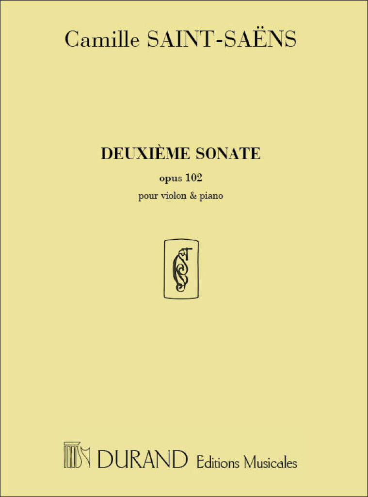 Saint-Saens: Sonata No 2 in Eb Opus 102 for Violin published by Durand