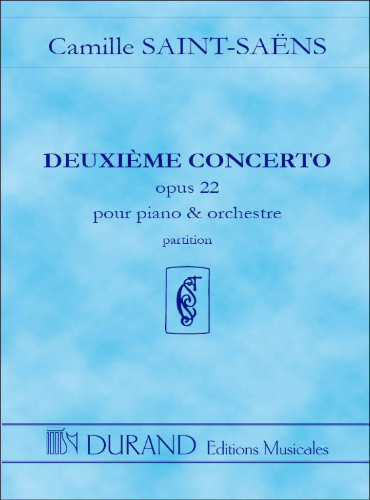 Saint Saens: Concerto No. 2 G minor Opus 22 (Study Score) published by Durand