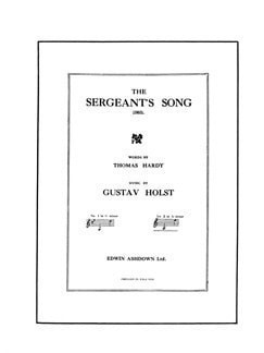 Holst: Sergeants Song in A Minor published by Ashdown