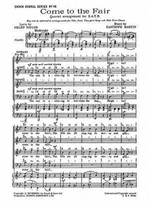 Martin: Come to the Fair SATB published by Edwin Ashdown