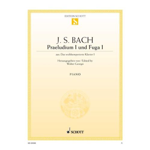 Bach: Prelude I and Fugue I C minor (BWV 846) for Piano published by Schott