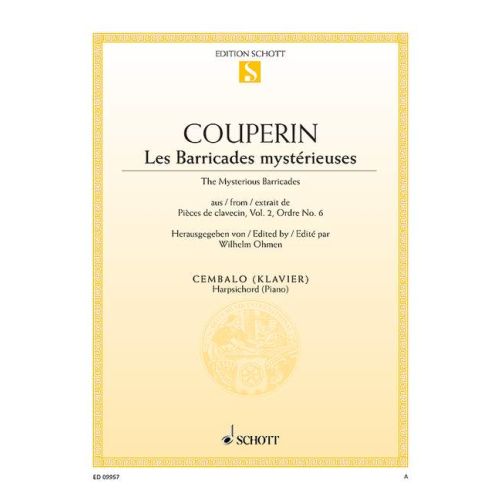 Couperin: The Mysterious Barricades for Piano published by Schott