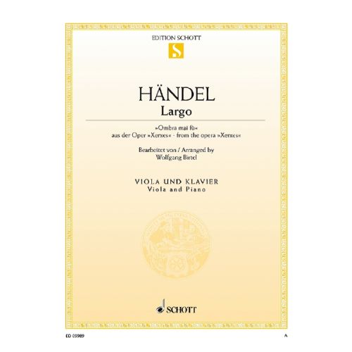 Handel: Largo from Xerxes for Viola published by Schott