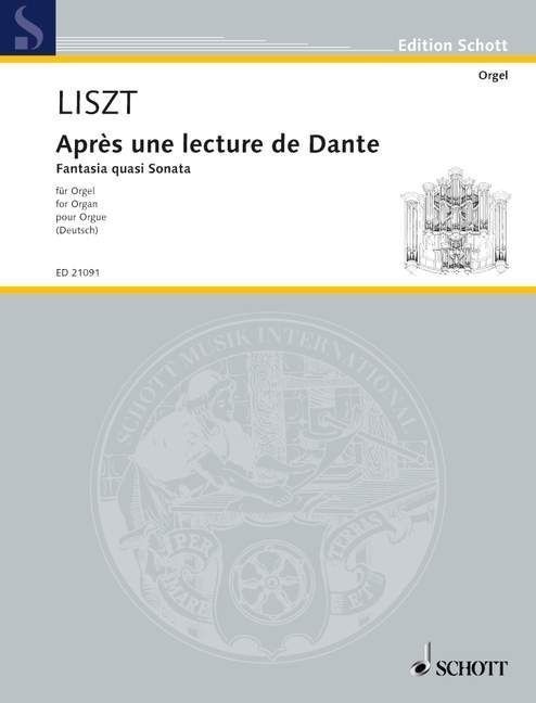 Liszt: Aprs une lecture de Dante for Organ published by Schott