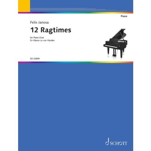 Janosa: 12 Ragtimes for Piano Duet published by Schott