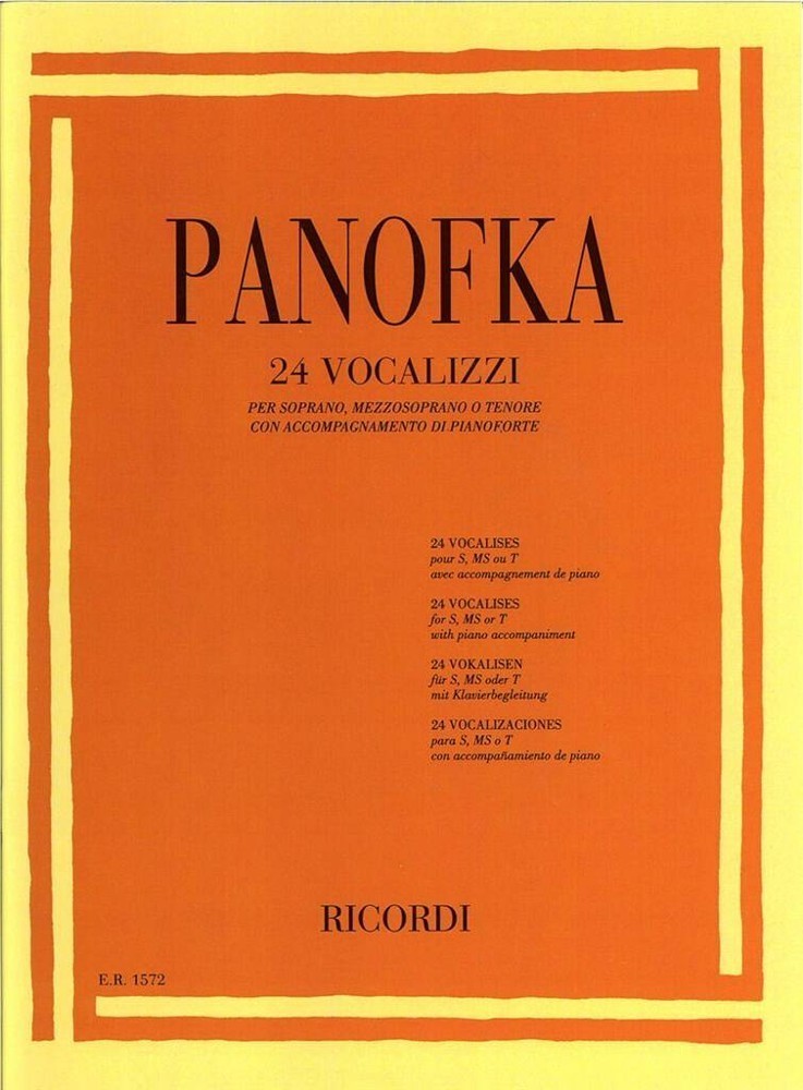 Panofka: 24 Vocalises Opus 81 published by Ricordi - high voice